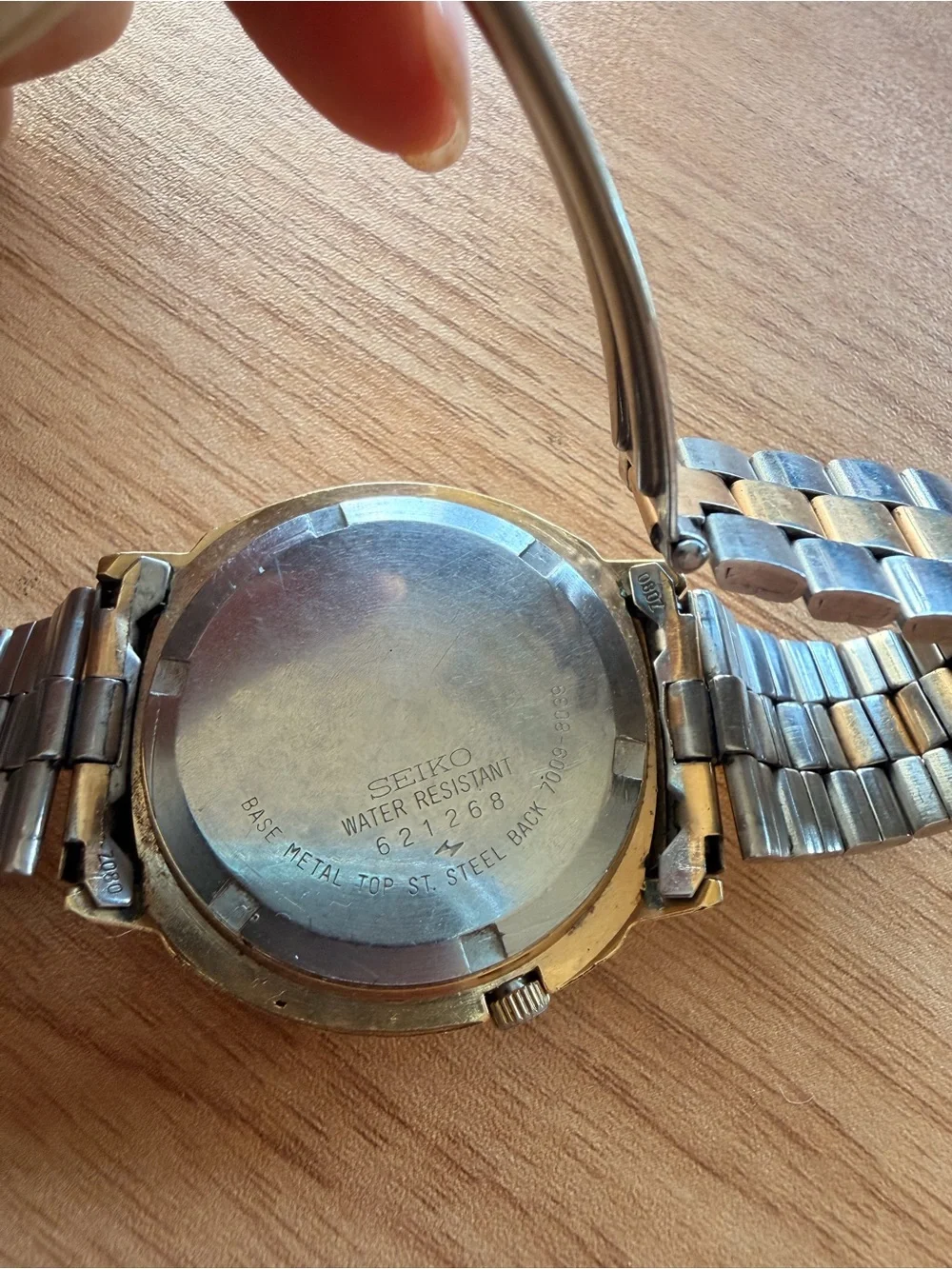 Vintage 1980’s Seiko Two-Tone Gold and Silver Stainless Steel Automatic Watch